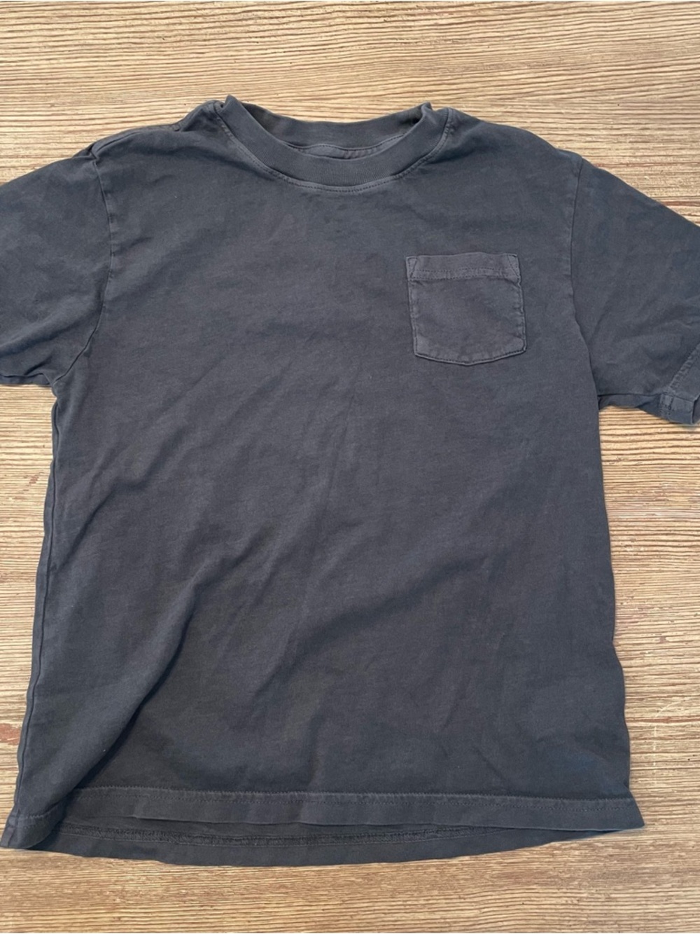 Crewcuts solid charcoal dark grey tee 6/7